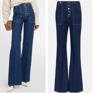 VERONICA BEARD Crosbie high-rise wide-leg jeans washed Oxford NWT